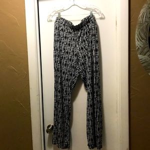 Print wide leg pants